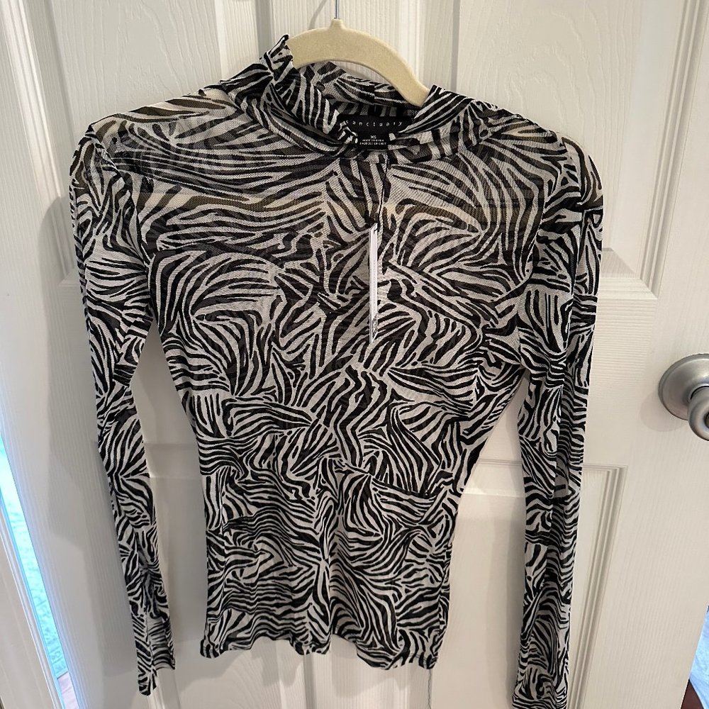 Sanctuary Mesh turtleneck top